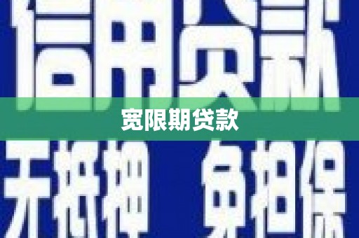 公馆宽限期贷款