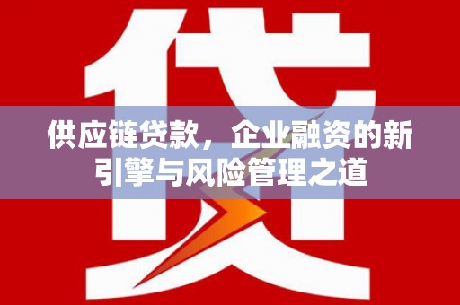 公馆供应链贷款，企业融资的新引擎与风险管理之道