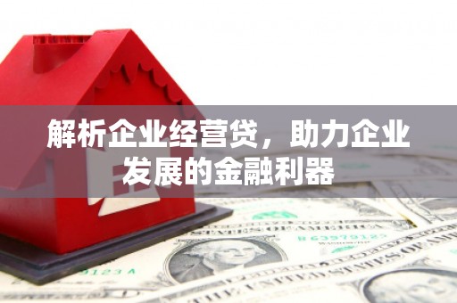 公馆解析企业经营贷，助力企业发展的金融利器