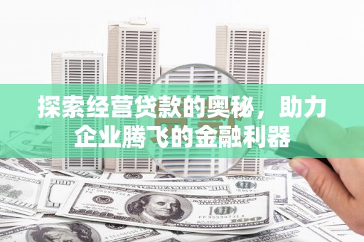 公馆探索经营贷款的奥秘，助力企业腾飞的金融利器
