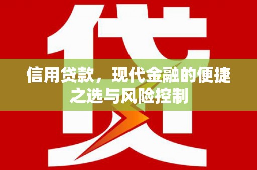公馆信用贷款，现代金融的便捷之选与风险控制