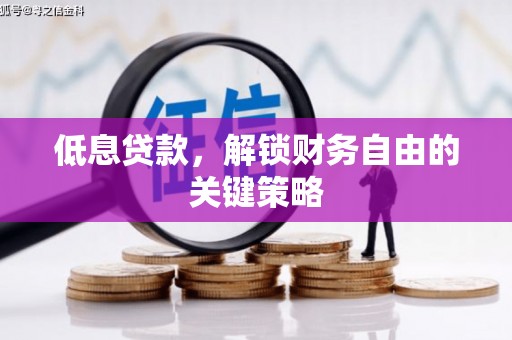 公馆低息贷款，解锁财务自由的关键策略