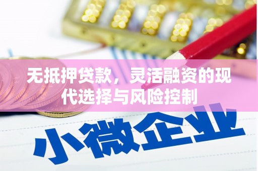 公馆无抵押贷款，灵活融资的现代选择与风险控制