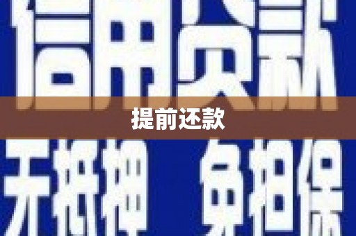 公馆提前还款