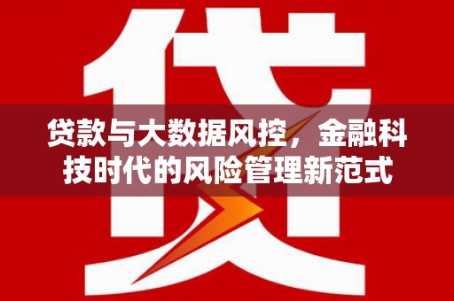 公馆贷款与大数据风控，金融科技时代的风险管理新范式
