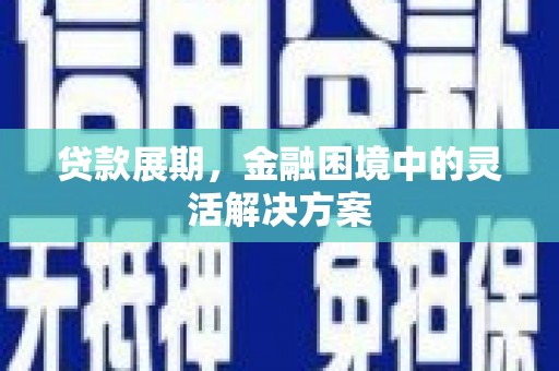 公馆贷款展期，金融困境中的灵活解决方案