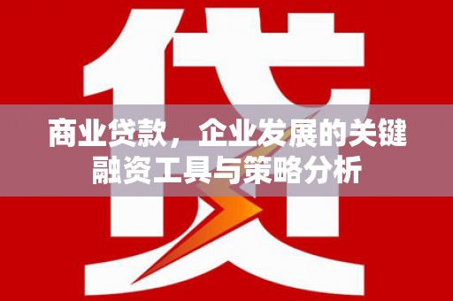 公馆商业贷款，企业发展的关键融资工具与策略分析