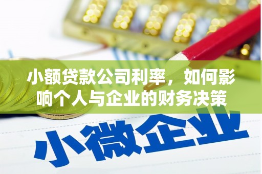 公馆小额贷款公司利率，如何影响个人与企业的财务决策