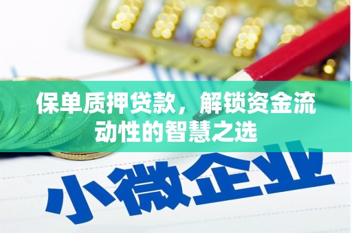 公馆保单质押贷款，解锁资金流动性的智慧之选