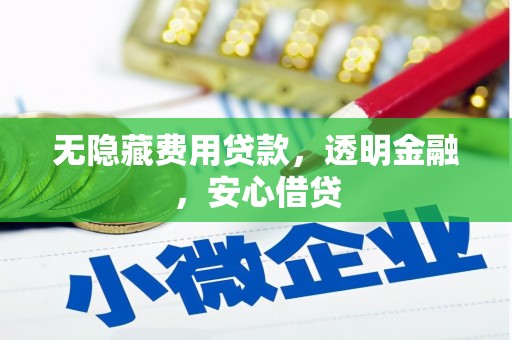 公馆无隐藏费用贷款，透明金融，安心借贷