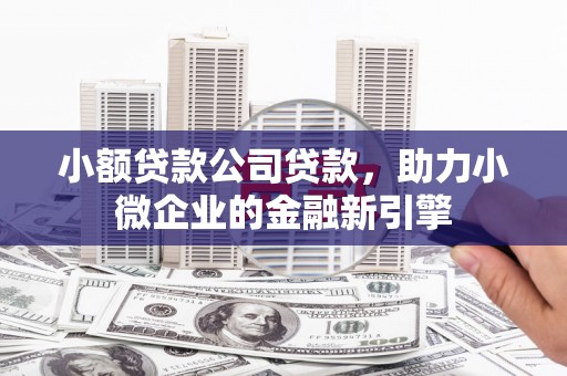 公馆小额贷款公司贷款，助力小微企业的金融新引擎