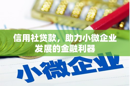 公馆信用社贷款，助力小微企业发展的金融利器