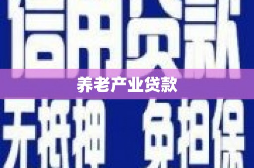 公馆养老产业贷款