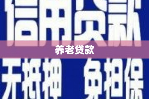 公馆养老贷款