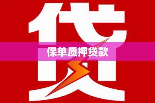 公馆保单质押贷款