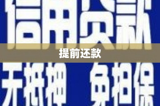 公馆提前还款