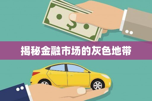 公馆揭秘金融市场的灰色地带